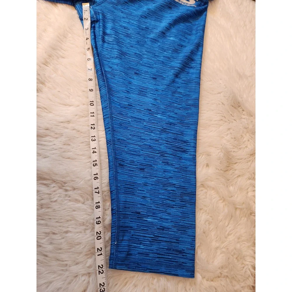 Skechers Sport Women's Blue Solid Stretch High Rise Cropped Leggings Size 1X NWT